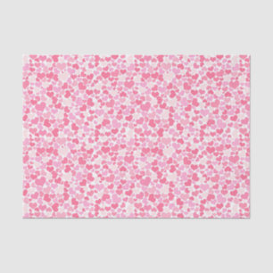 Pink Hearts Pattern - 10lb Tissue Paper, White Tissue Paper
