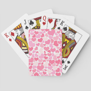 Pink Hearts Pattern - Bicycle Playing Cards