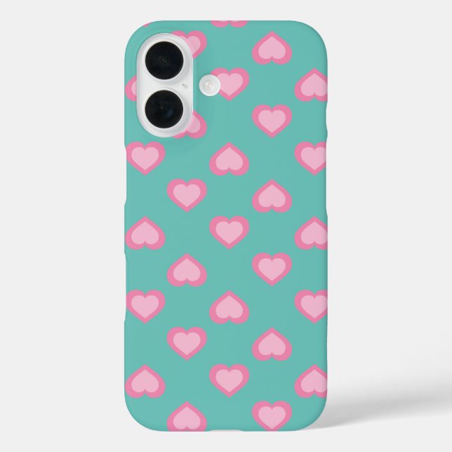 Pink Hearts Pattern  Case-Mate iPhone Case (Back)