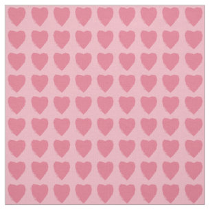 Pink Hearts Pattern Fabric