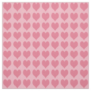 Pink Hearts Pattern Fabric