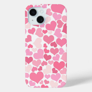 Pink Hearts Pattern - iPhone case