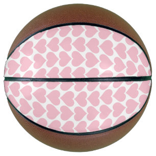 Pink Hearts Pattern, Romantic, Love Basketball