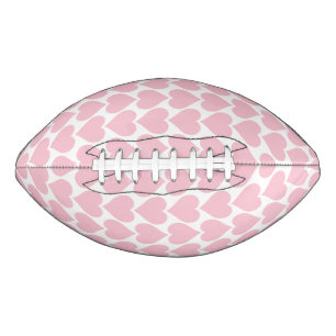 Pink Hearts Pattern, Romantic, Love Football