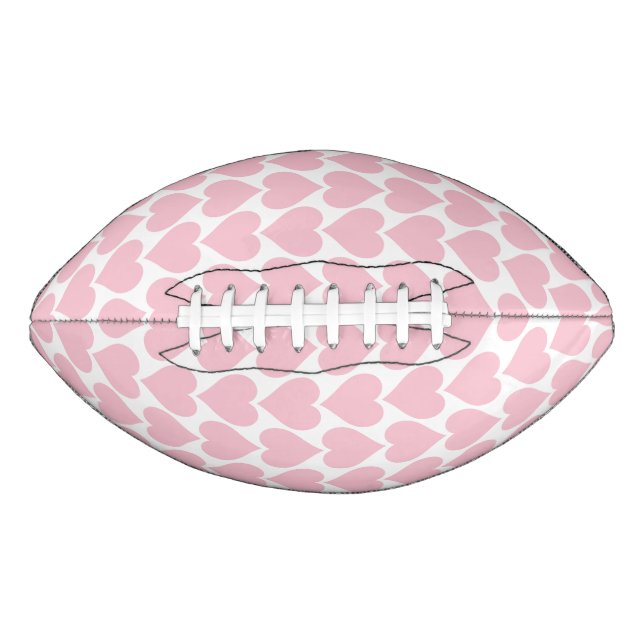 Pink Hearts Pattern, Romantic, Love Football (Front)