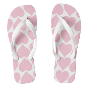 Pink Hearts Pattern, Romantic, Love Jandals