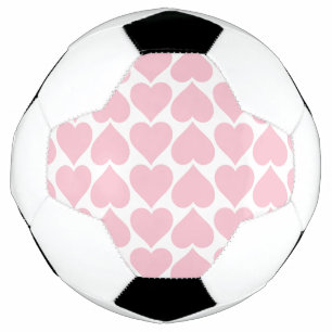 Pink Hearts Pattern, Romantic, Love Soccer Ball