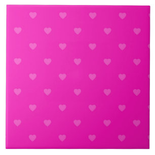 Pink hearts pattern tile