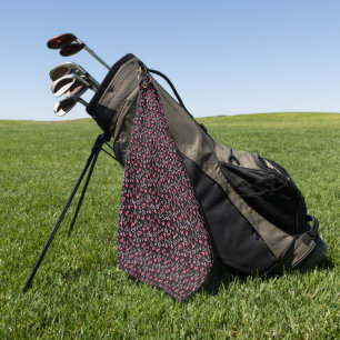 Pink Hearts Pattern Valentine's Day Golf Towel