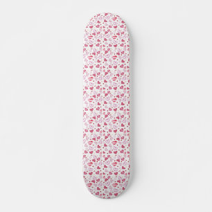 Pink Hearts Pattern Valentine's Day Skateboard