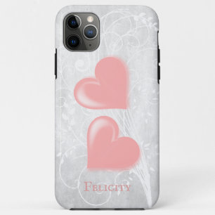 Pink Hearts Personalised Case-Mate iPhone Case