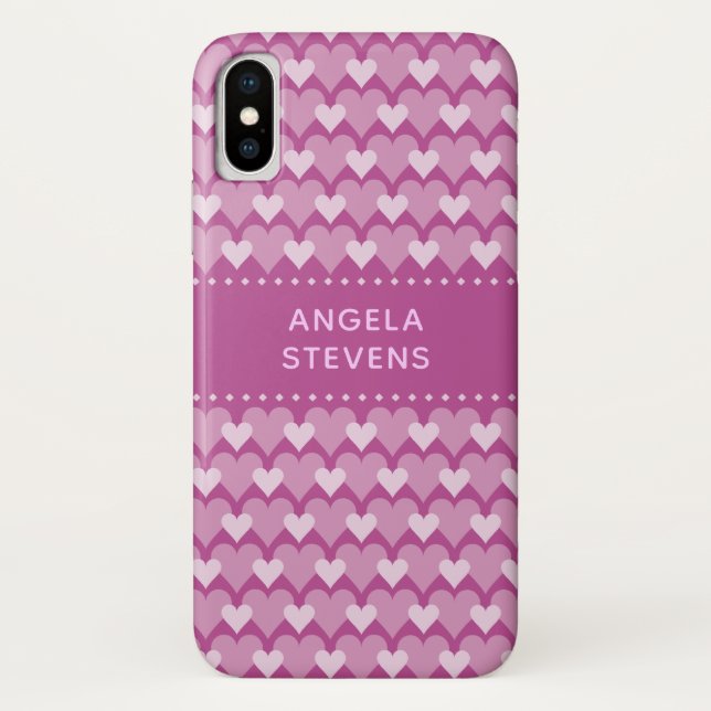 Pink Hearts phone cases (Back)