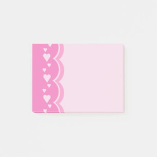 Pink Hearts Post-it Notes