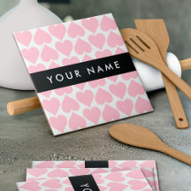 Pink Hearts, Romantic, Your Name, Personalise