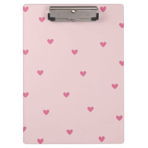 Pink Hearts Seamless Pattern – Cute Valentine Clipboard