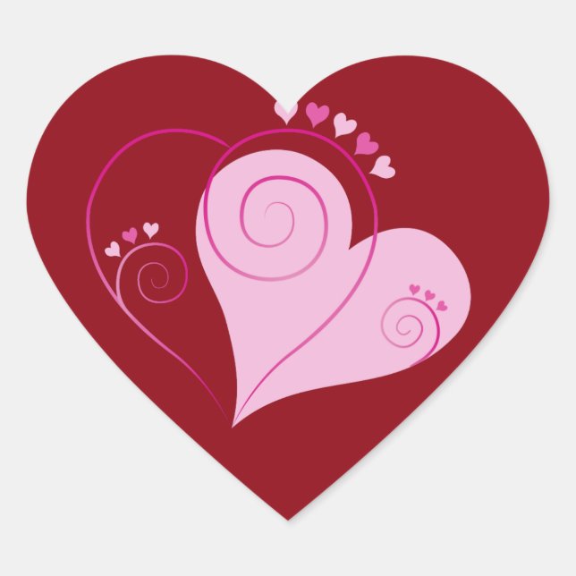 Pink Hearts Sticker (Front)