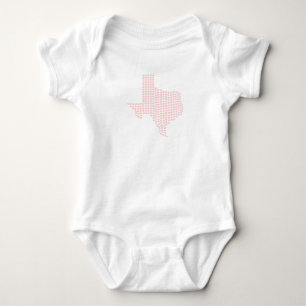 Pink Hearts Texas Baby Bodysuit