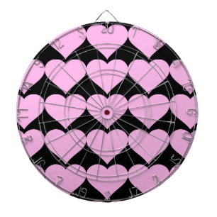 Pink Hearts,Unconditional Love_ Dartboard