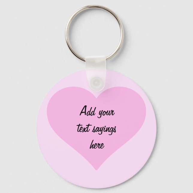 Pink Hearts,Unconditional Love_ Key Ring (Front)