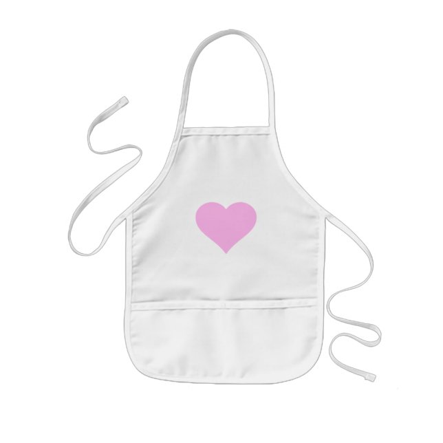 Pink Hearts,Unconditional Love_ Kids Apron (Front)