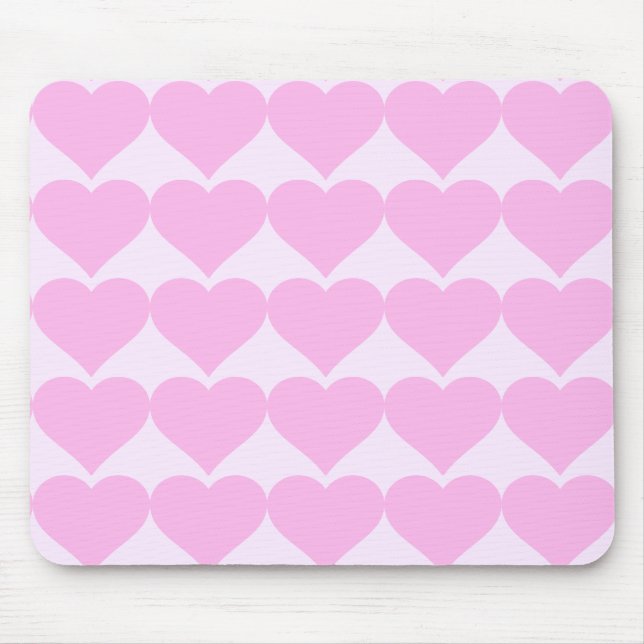 Pink Hearts,Unconditional Love_ Mouse Pad (Front)