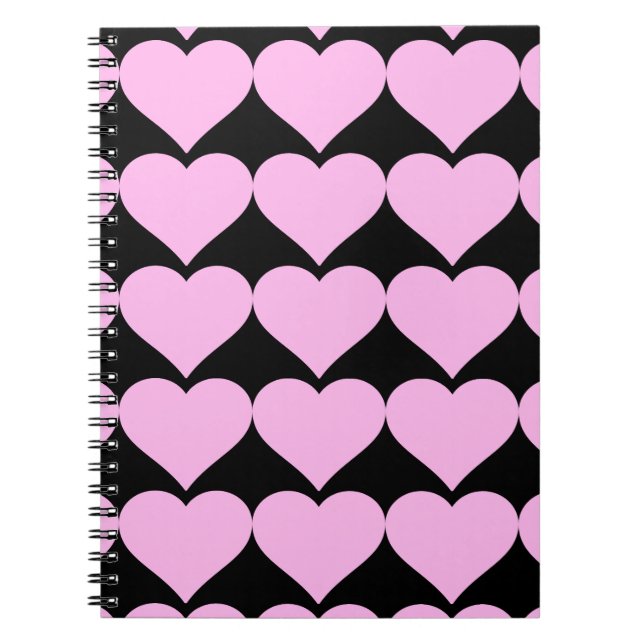 Pink Hearts,Unconditional Love_ Spiral Notebook (Front)