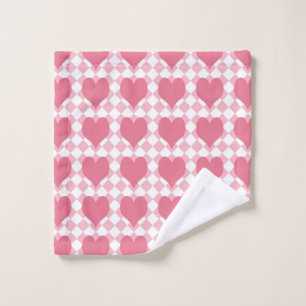 Pink Hearts Wash Cloth