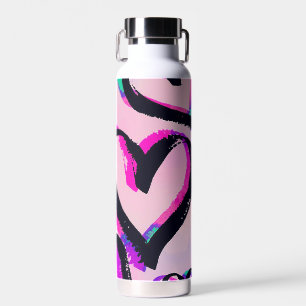 Pink Hearts Water Bottle