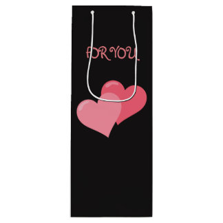 Pink Hearts Wine Bag