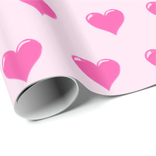 Pink Hearts Wrapping Paper