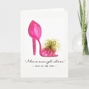 Pink heel card