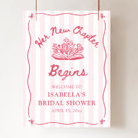 Pink Her New Chapter Bridal Shower Welcome Sign