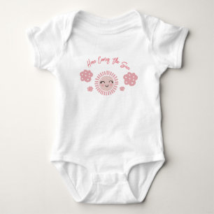 Pink Here Comes The Sun Girl Baby  Bodysuit