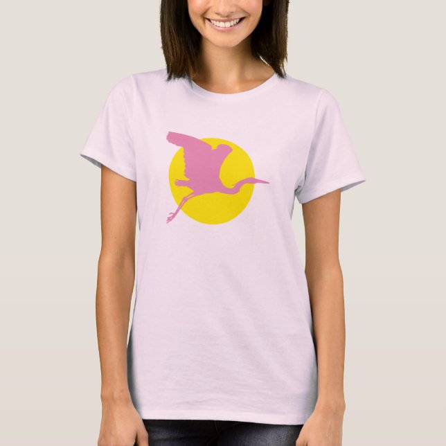 Pink Heron T-Shirt (Front)