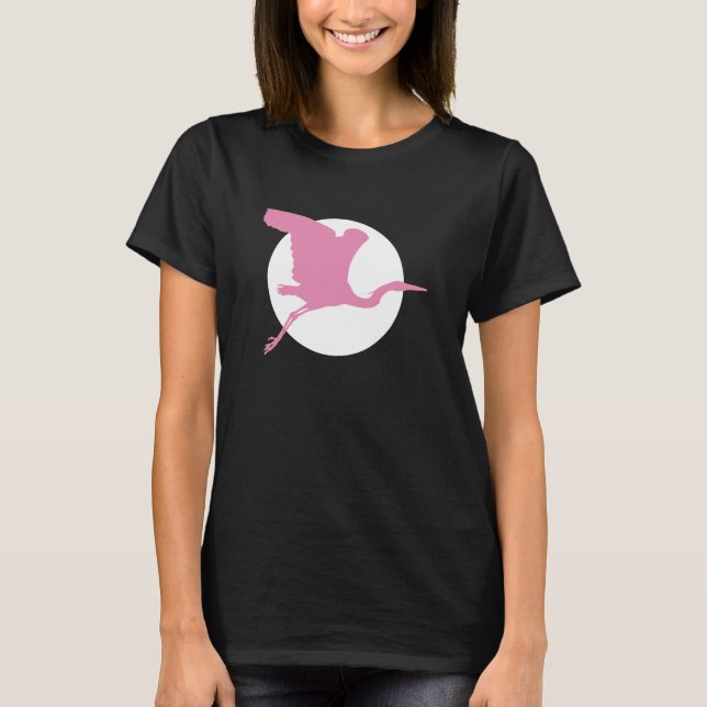 Pink Heron T-Shirt (Front)