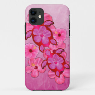 Pink Hibiscus And Honu Turtles Case-Mate iPhone Case