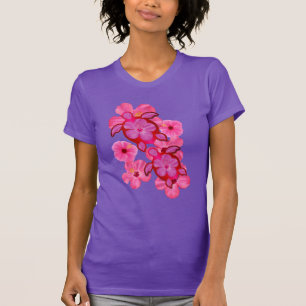 Pink Hibiscus And Honu Turtles T-Shirt
