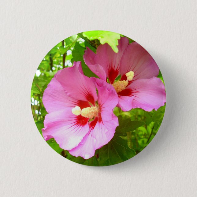 Pink Hibiscus Badge (Front)