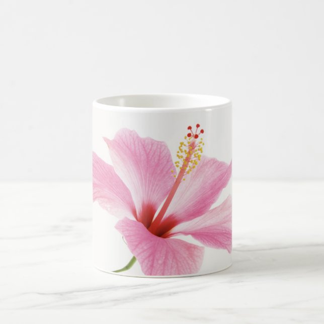 Pink hibiscus coffee / tea mug (Center)