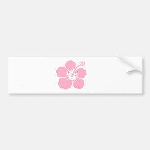 Pink hibiscus F Bumper Sticker