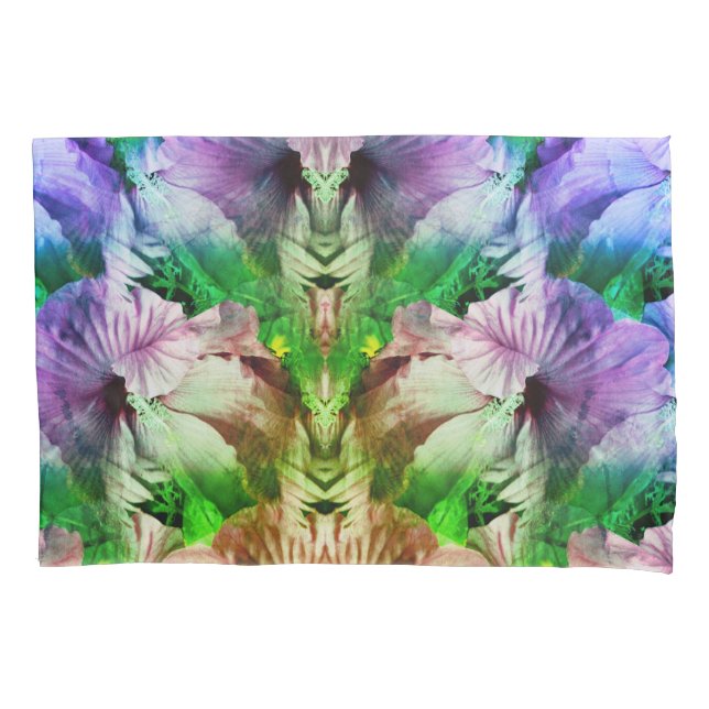 Pink Hibiscus Flower Abstract Distressed     Pillowcase (Front)