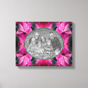 Pink Hibiscus Flower Create Your Own Photo Canvas Print