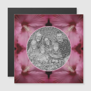 Pink Hibiscus Flower Create Your Own Photo Magnet