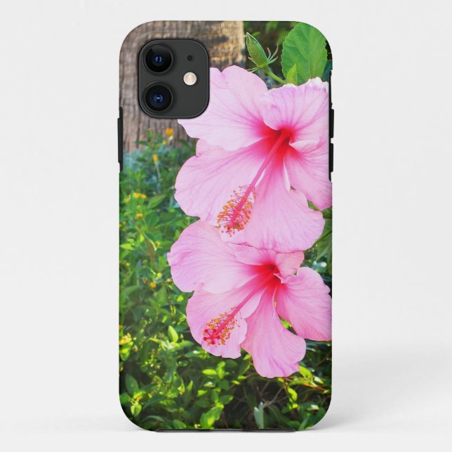 Pink Hibiscus flowers Case-Mate iPhone Case (Back)