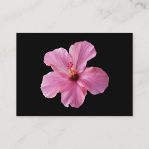 Pink Hibiscus Hawaii Flower Customised Template Business Card