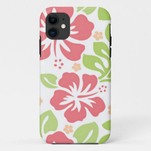 pink hibiscus Hawaiian floral pattern Case-Mate iPhone Case