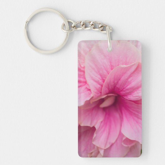 Pink Hibiscus Key Ring (Front)
