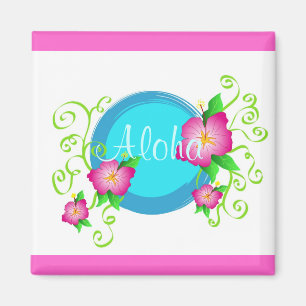 Pink hibiscus - Magnet