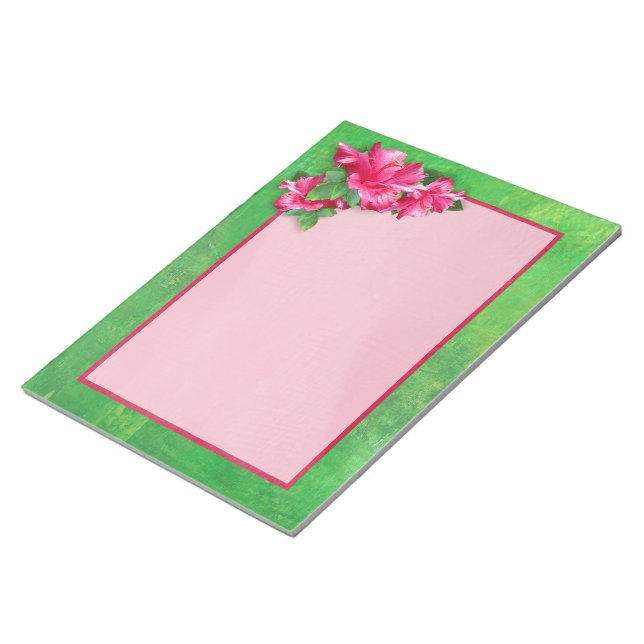 Pink Hibiscus Notepad (Angled)