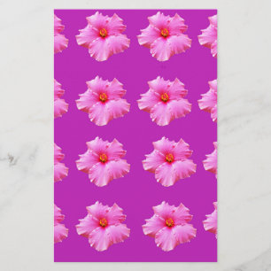 Pink_Hibiscus_Pattern,_ Stationery